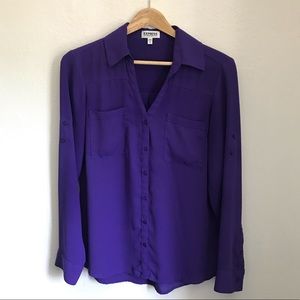 Express Portofino Blouse in Purple - Medium
